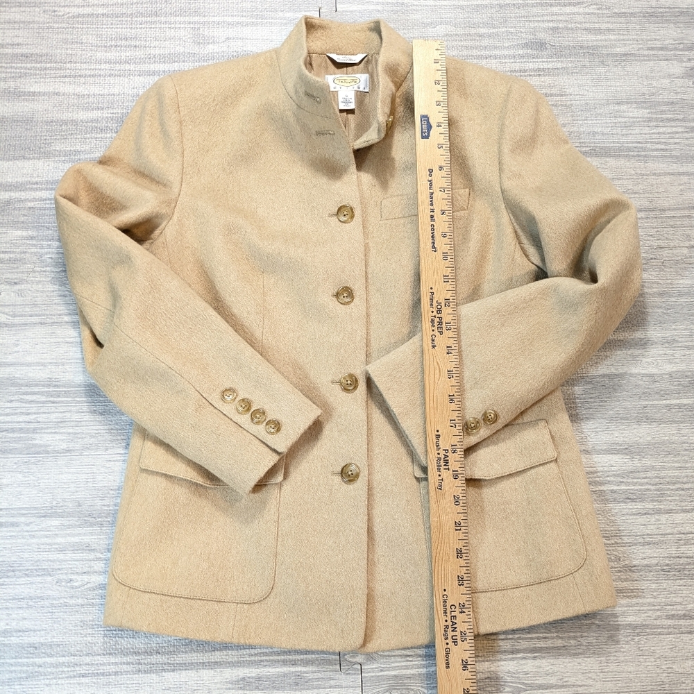 Vintage Talbot's Camel Hair Blazer Jacket Tan Neutral Soft Warm Classic 6P - Picture 6 of 10